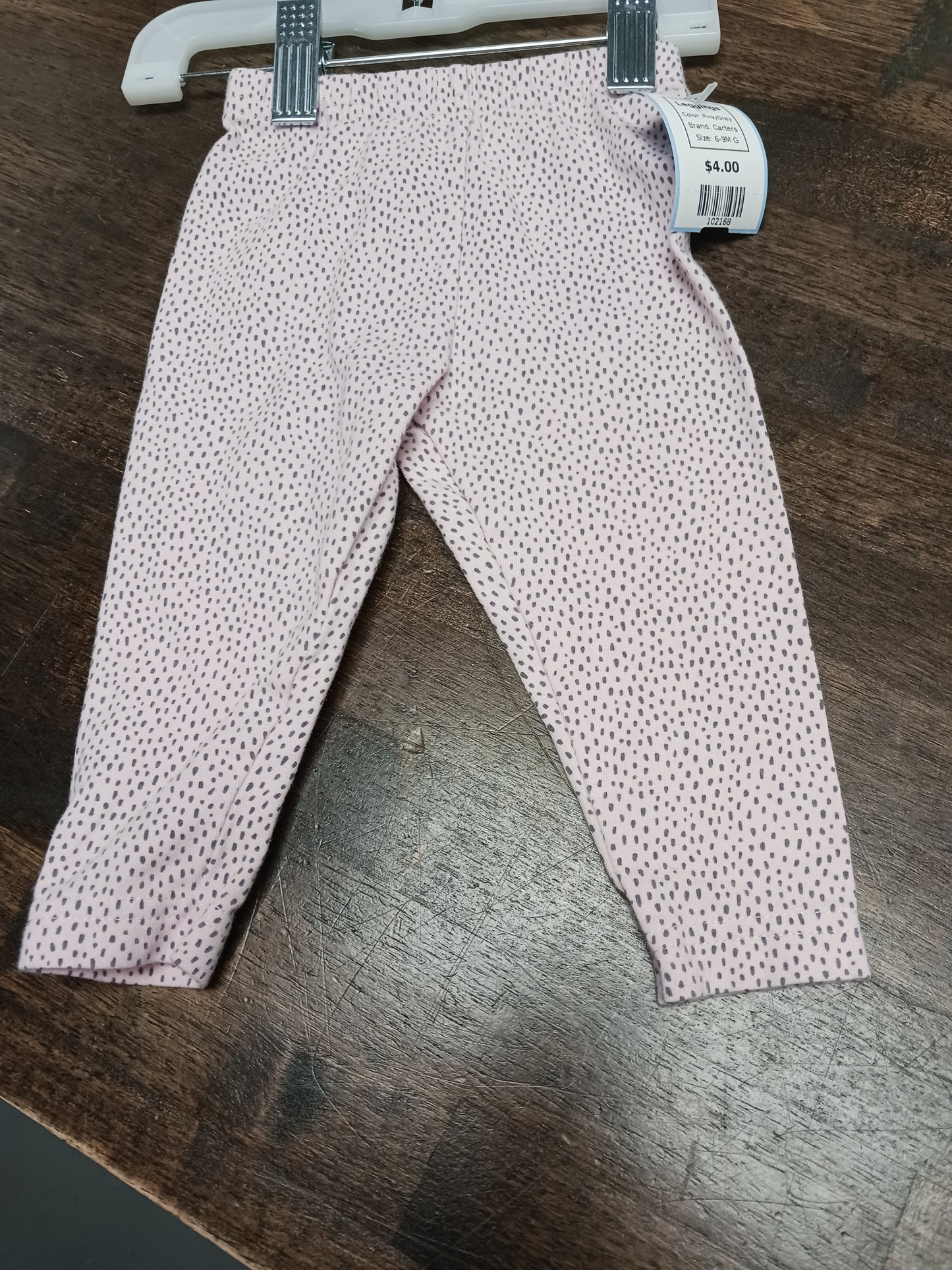 Pink/Grey Carters Leggings, 6-9M G