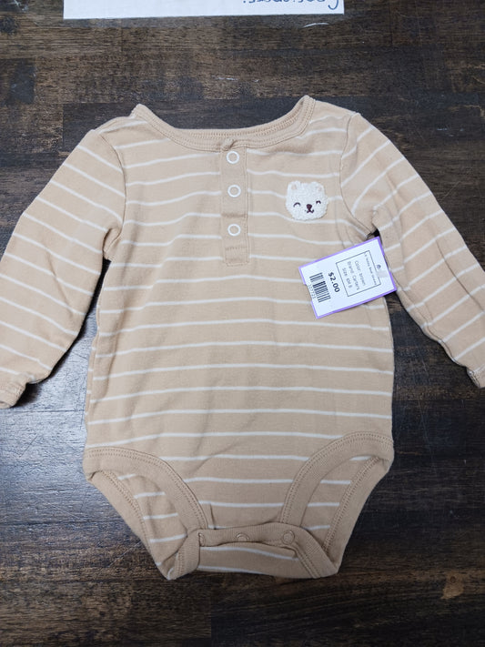 brown Carters LS Teddy Bear Onesie, 6M B