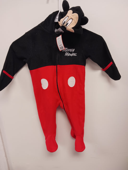 Red/Black Disney Baby Mickey Mouse Sleeper, 6M B