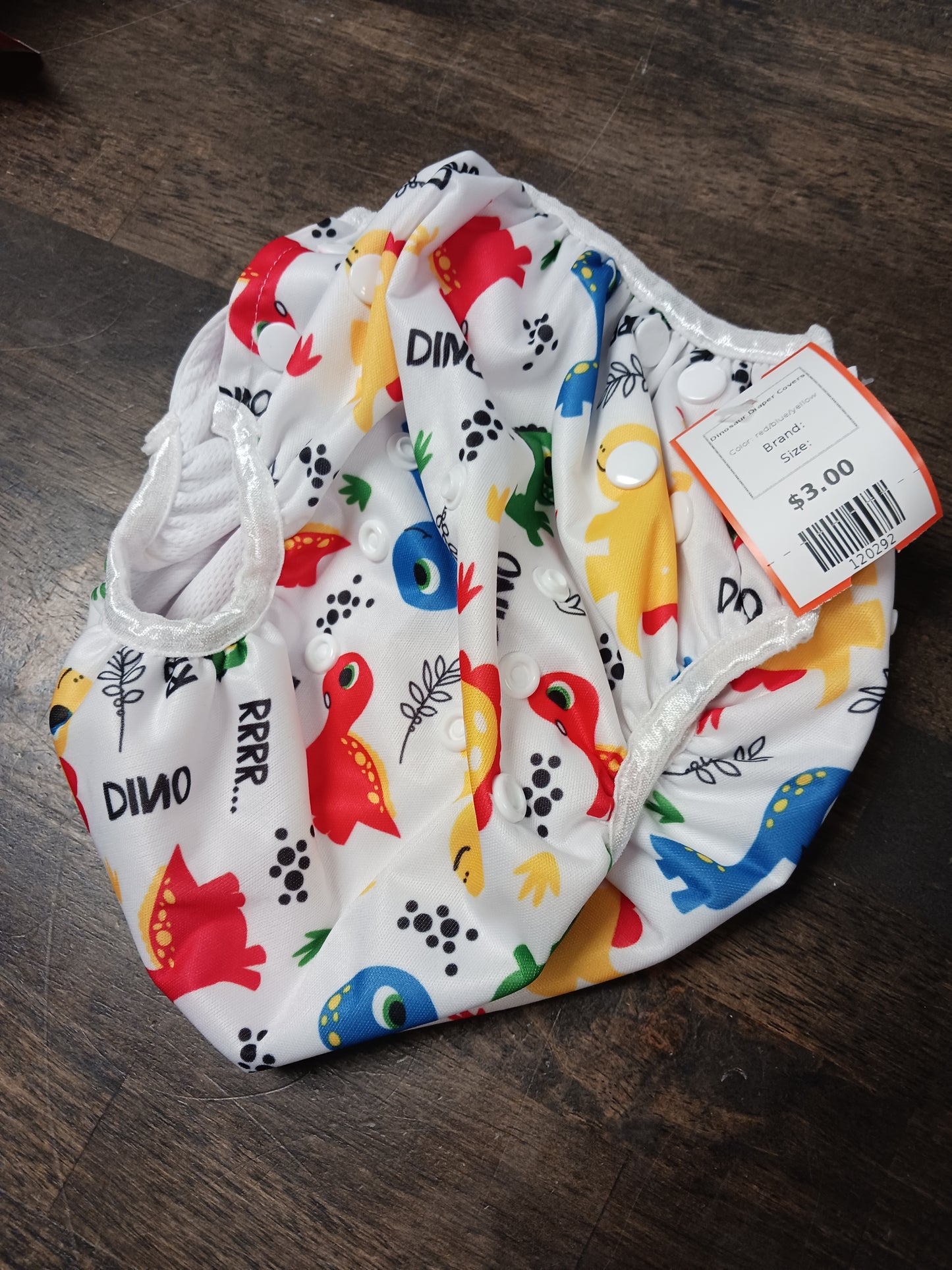red/blue/yellow  Dinosaur Diaper Covers