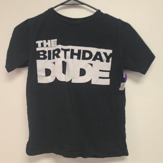 Black Birthday Dude Childrens Place Shirt, 7 B