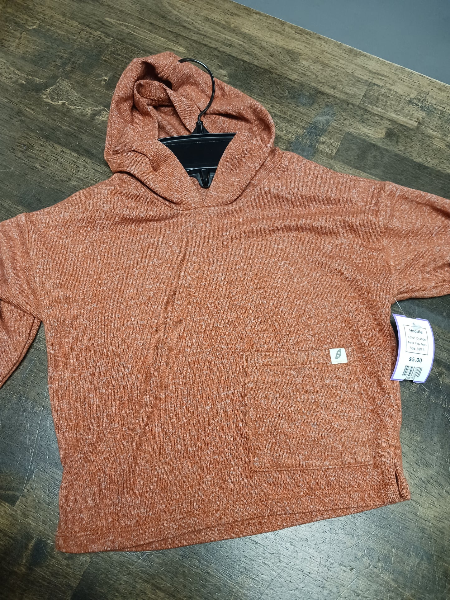 Orange Easy Peasy Hoodie, 18M B