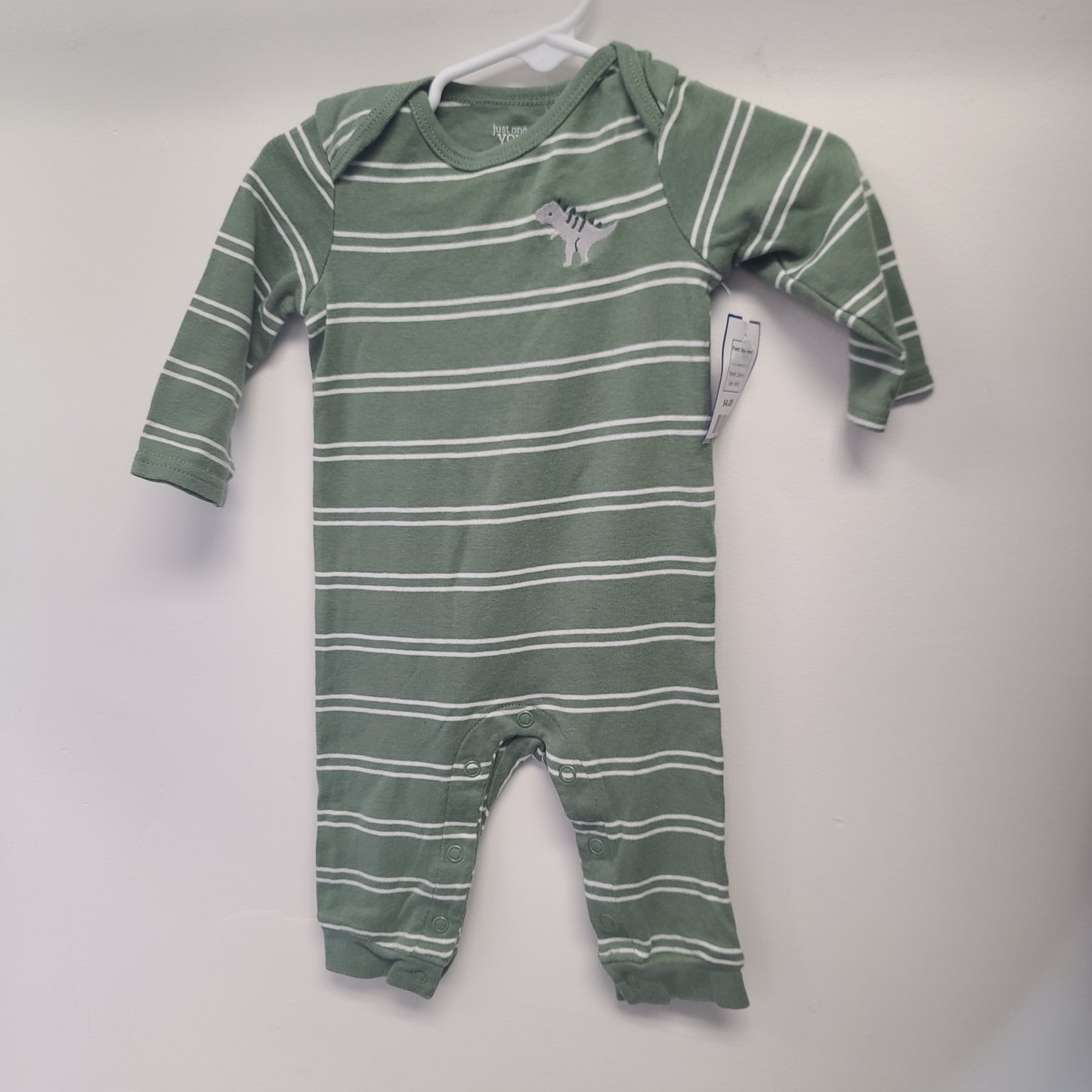 Green/White Dino Carters Pant One Piece, 6M B