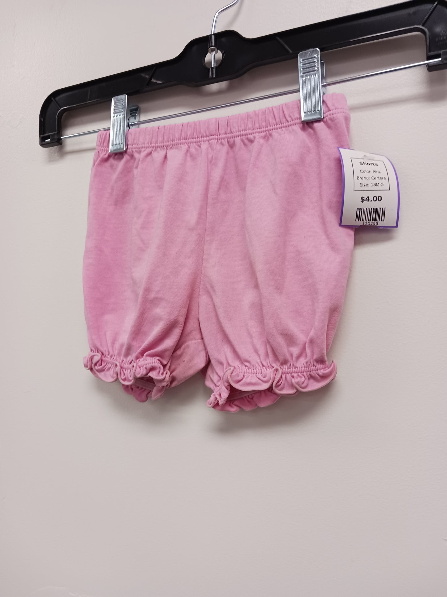 Pink Carters Shorts, 18M G