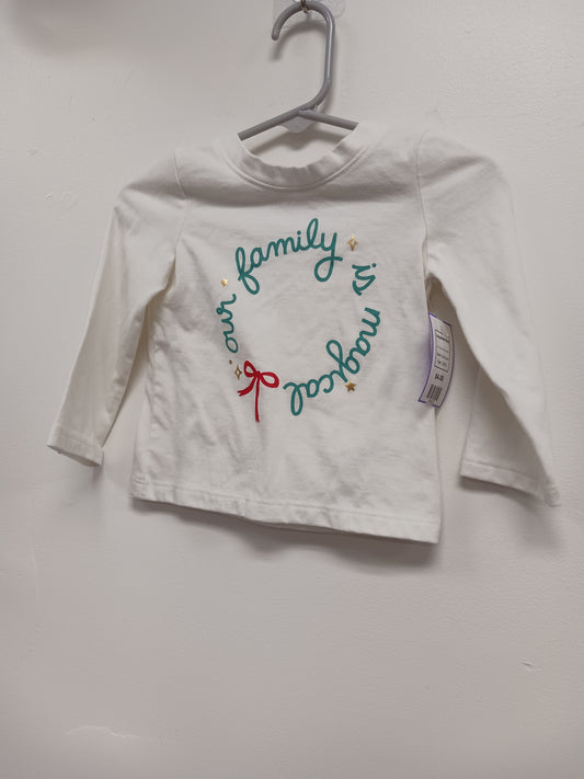 White Our Family Is Magical Cat & Jack Longsleeve Shirt, 12M G