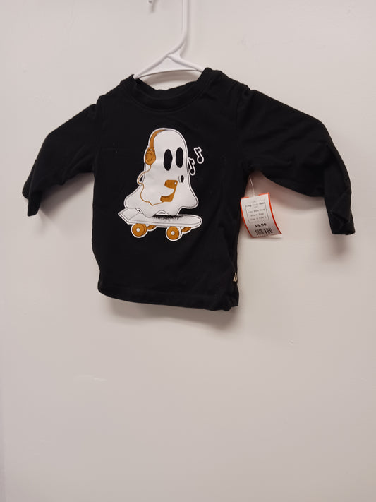 Black Ghost Gap Longsleeve Shirt, 6-12M B