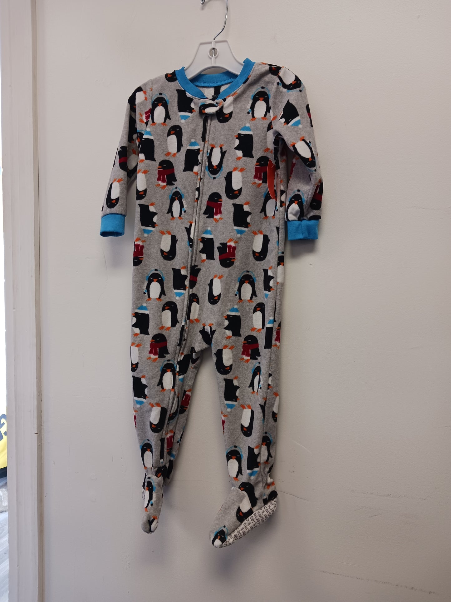 Grey/Blue Penguin Carters Sleeper, 2T B