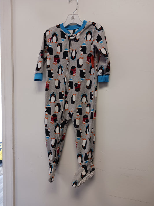 Grey/Blue Penguin Carters Sleeper, 2T B