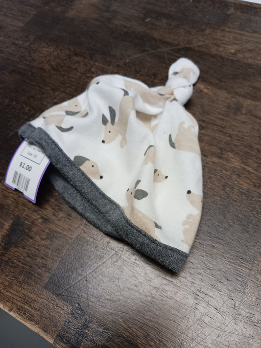 White/Grey Dog Baby Essentials Hat, OS