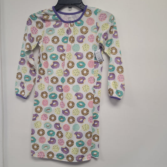 White/Purple Donut Carters Nightgown, 8 G