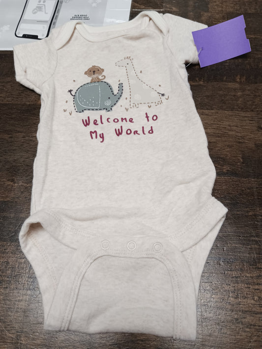 Tan Animal Wonder Nation Onesie, 3M B