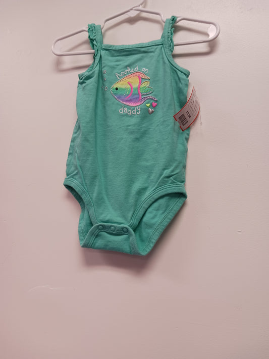 Green Jumping Bean Fish Tank Onesie, 12M G