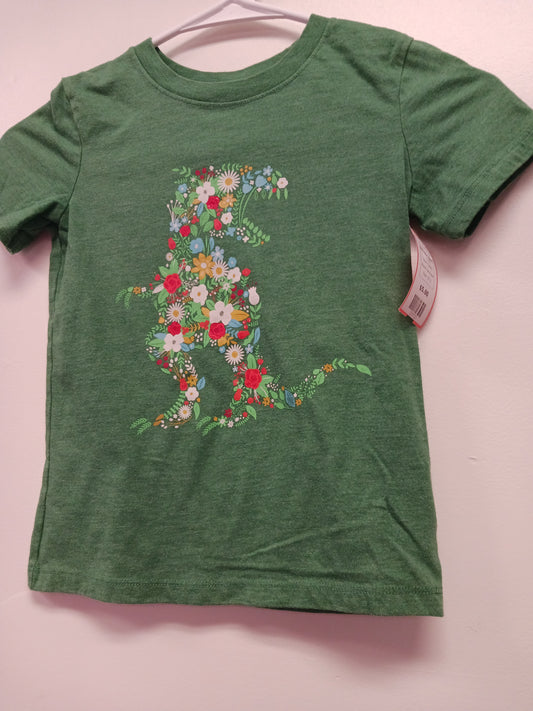 Green Cat & Jack Dinosaur Tshirt, 5T G
