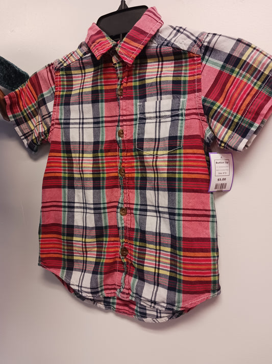 Red/Green/Navy/Yellow Childrens Place Button Up, 4T B