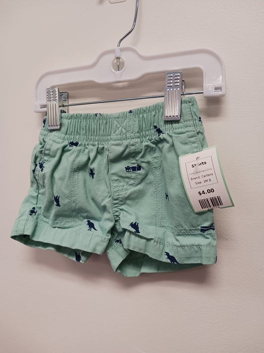 Blue/Navy Dino Carters Shorts, 3M B