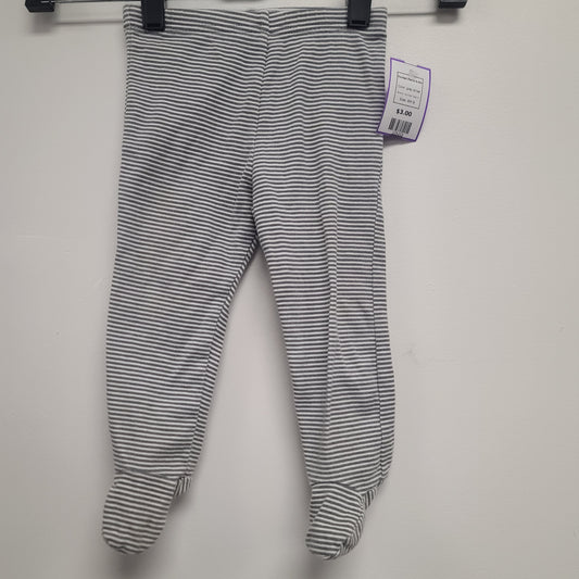 grey stripe Wonder Nation Footed Pants 6-9m, 6M B