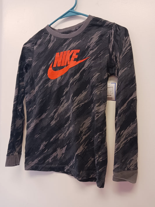Black/Grey/Orange Nike Longsleeve Shirt, 8 B