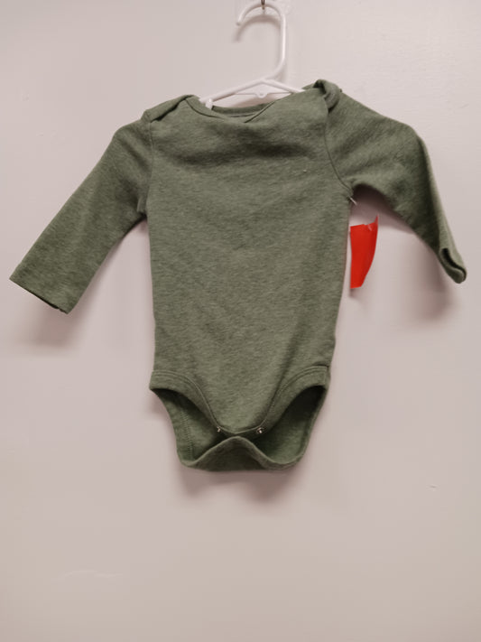 Green Cloud Island Long Sleeve Onesie, 3-6M B