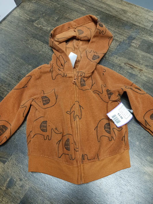 brown Child of Mine Elephant Hooded Jacket 3-6m, 3M B