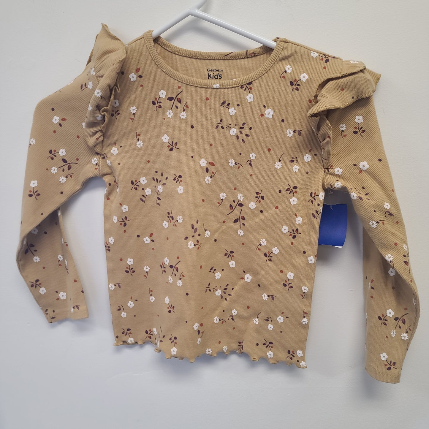 Yellow Flower Gerber Longsleeve Shirt, 5T G