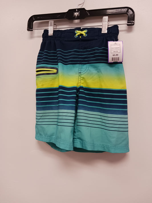 blue/green Wonder Nation Striped Swim Trunks 6/7, 6B