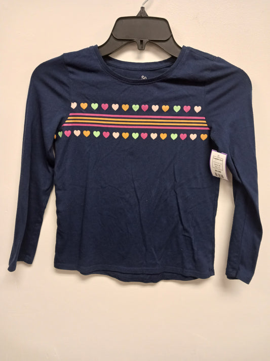 Navy/Colorful Heart SO Longsleeve Shirt, 7 G