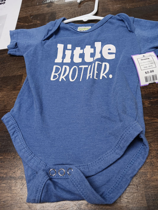 Blue Little Brother Unordinary Toddler Onesie, 3M B