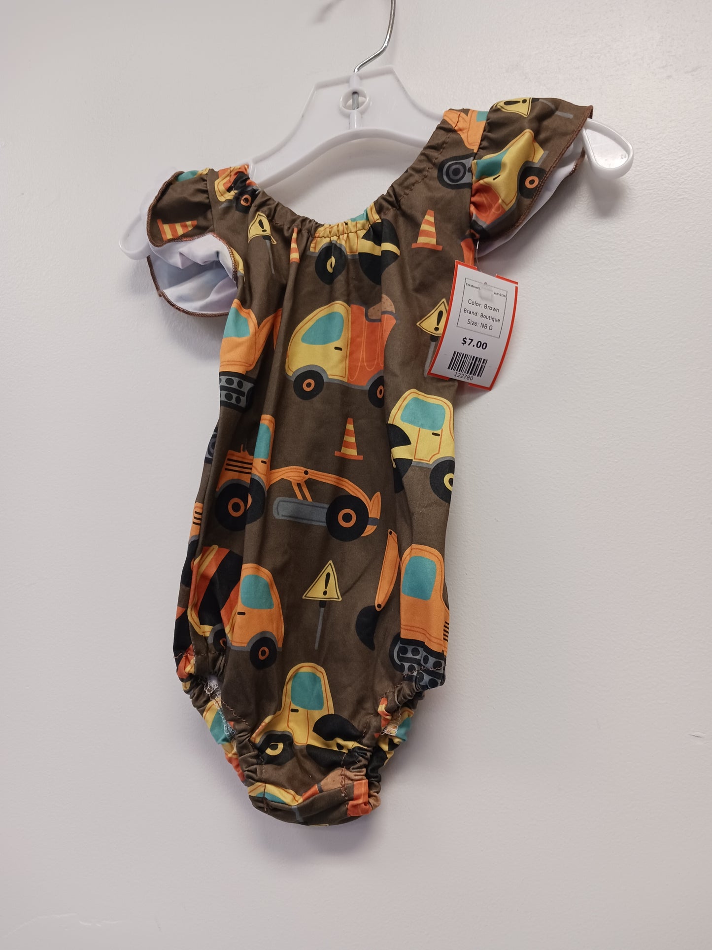 Brown Boutique Construction Bubble Suit  0/3m, NB G