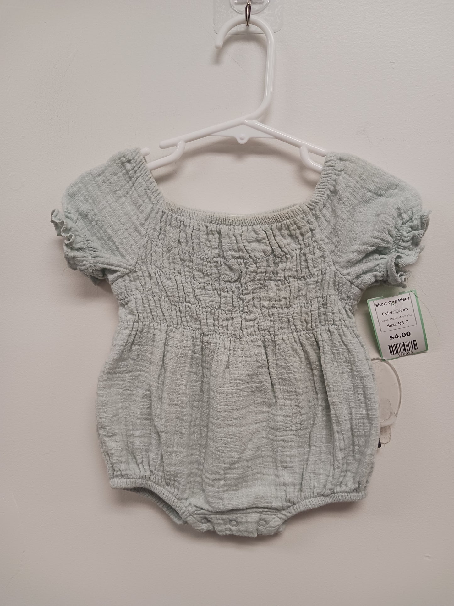 Green Modern Moments Short One Piece, NB G