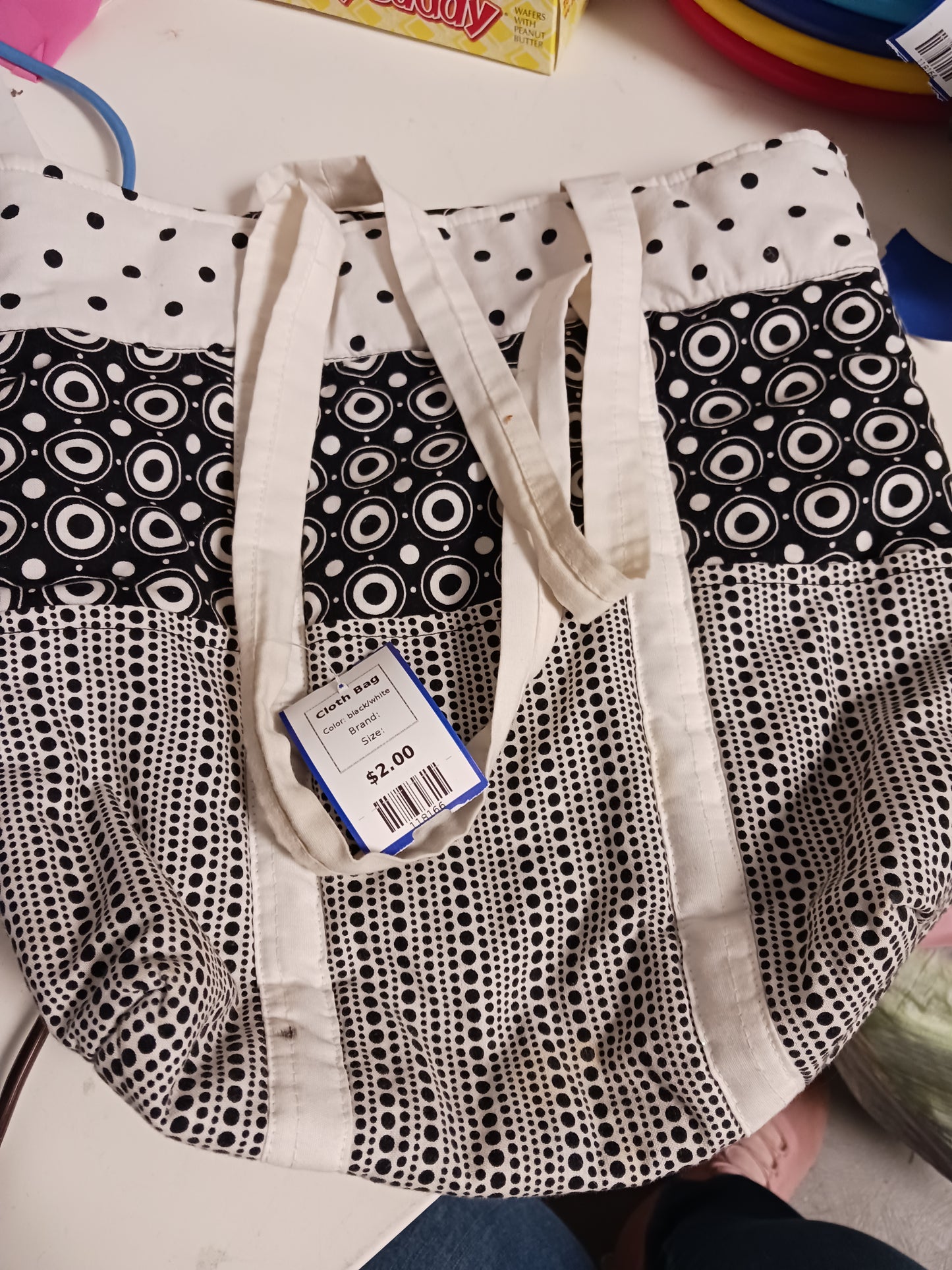 black/white  Cloth Bag