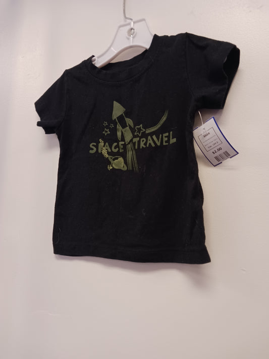 Black/Green Space Travel Wonder Nation Shirt, 18M B