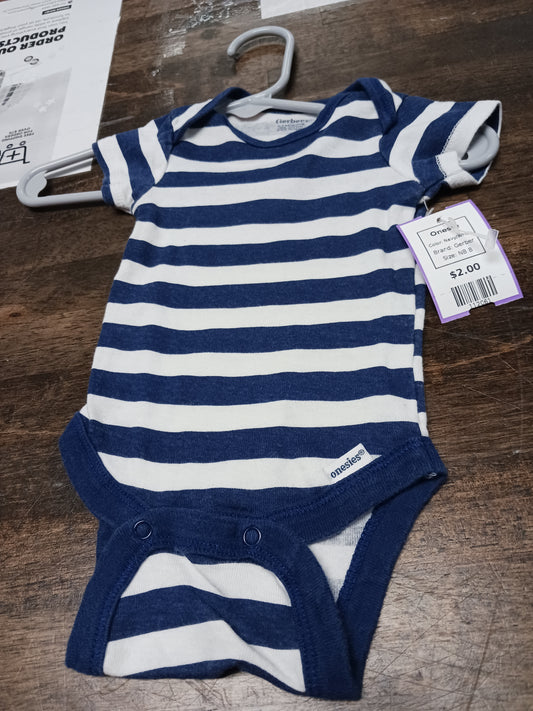 Navy/White Gerber Onesie, NB B