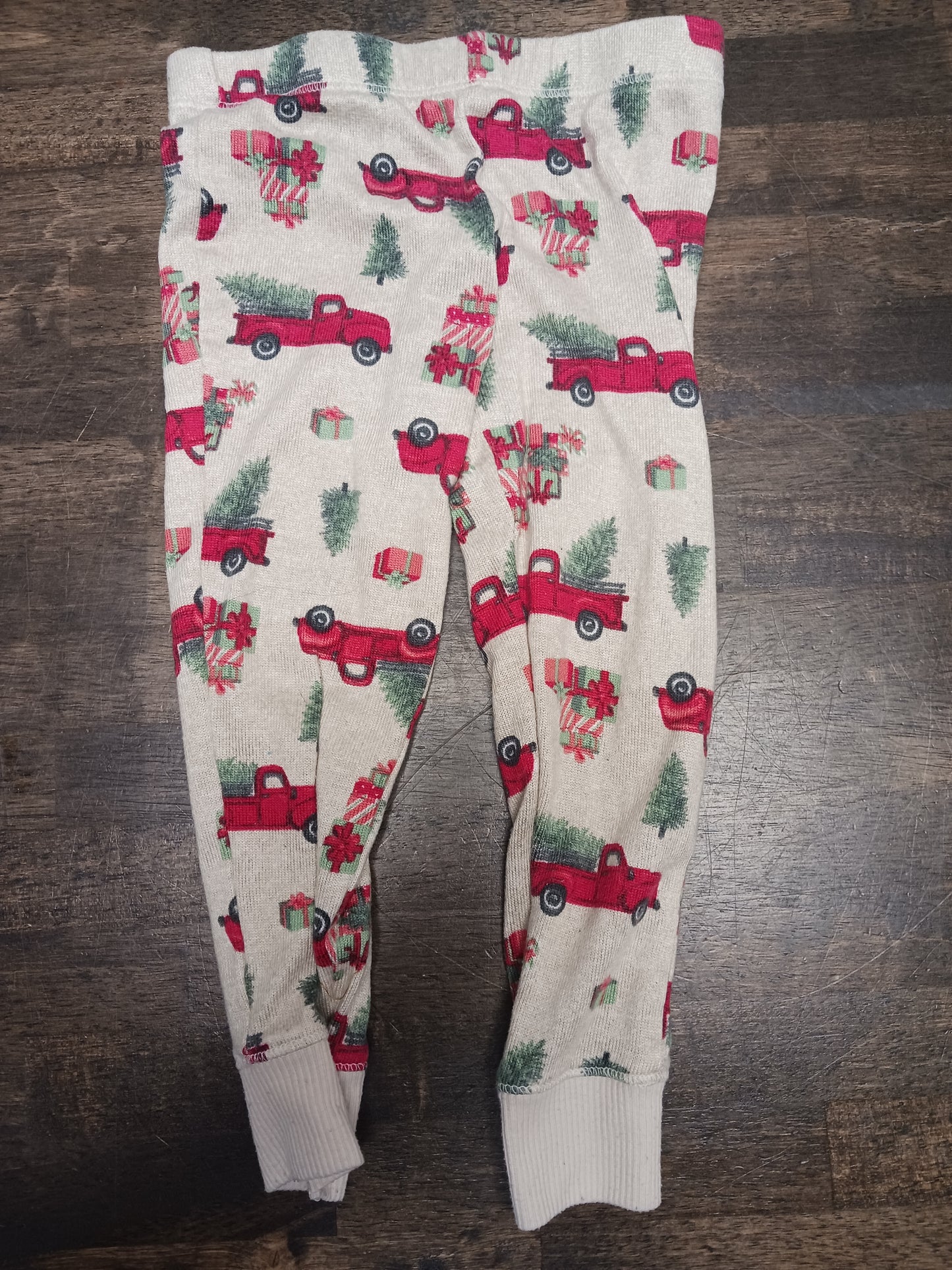beige Magical Season 2 Piece Christmas Truck PJS, 2T B