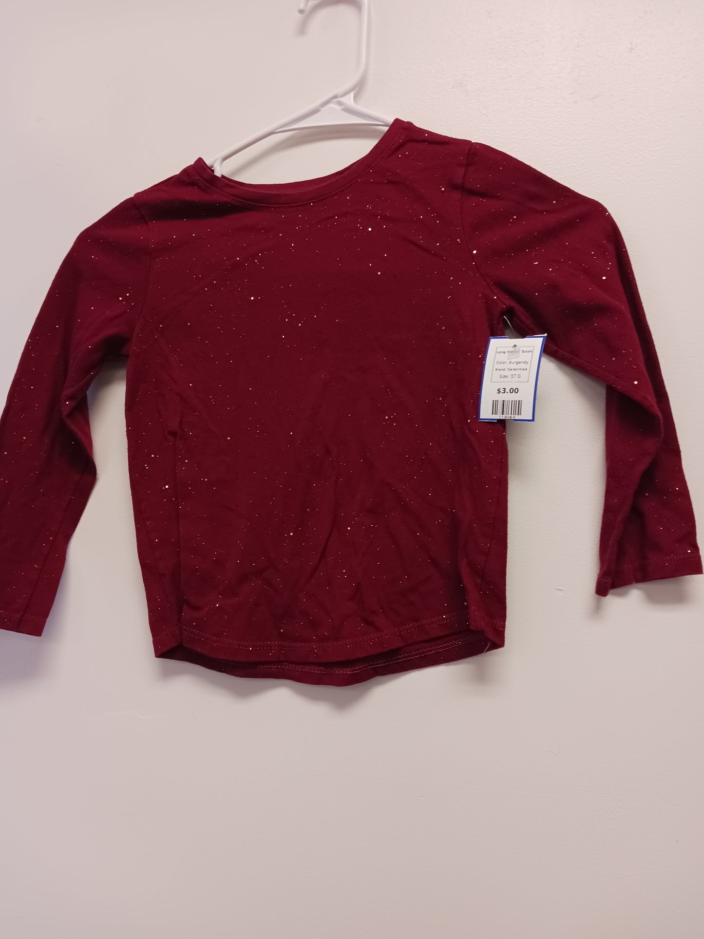 Burgandy Garanimals Long Sleeve Tshirt, 5T G