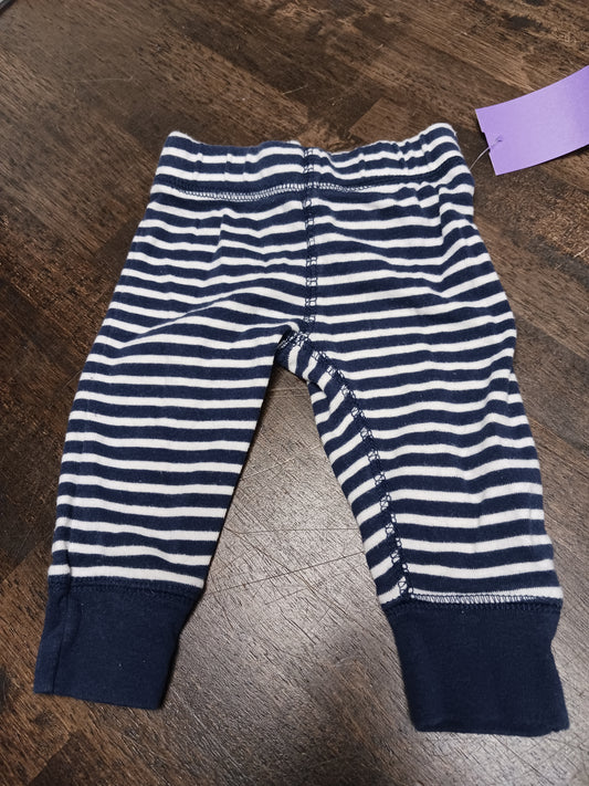 Navy/White Striped Carters Pants, 3M B