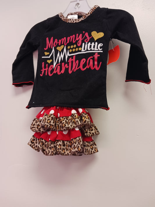 Black/Red/Cheetah Boutique Outfit, 12M G