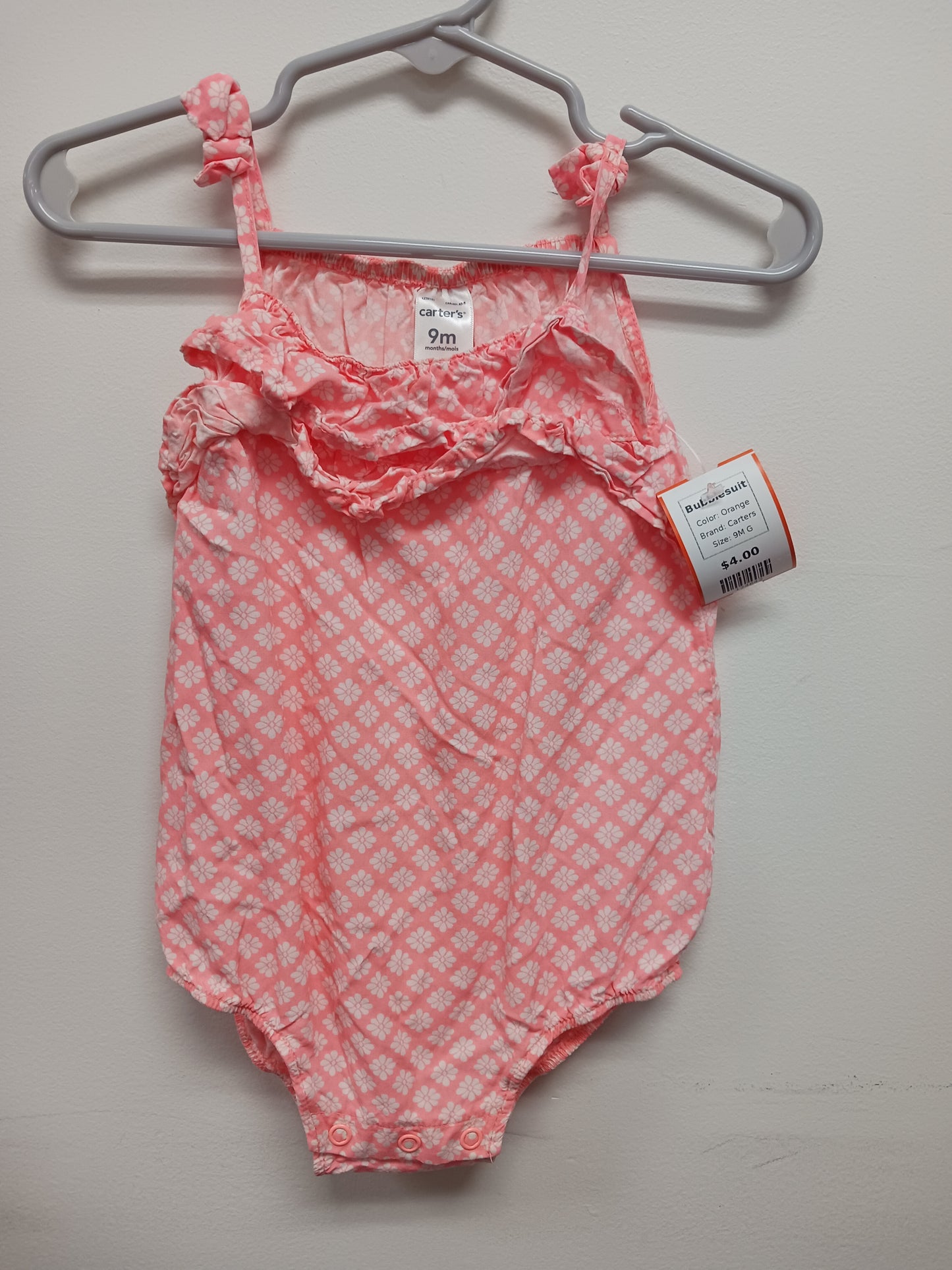 Orange Carters Bubblesuit, 9M G