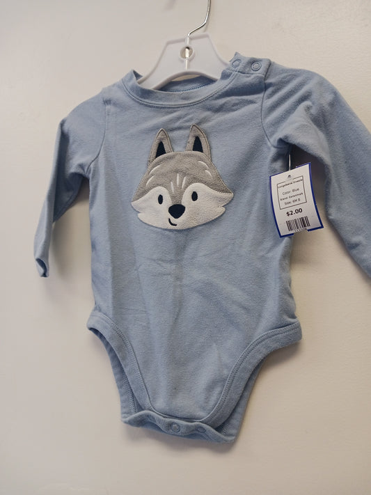 Blue Garanimals Longsleeve Onesie, 6M B