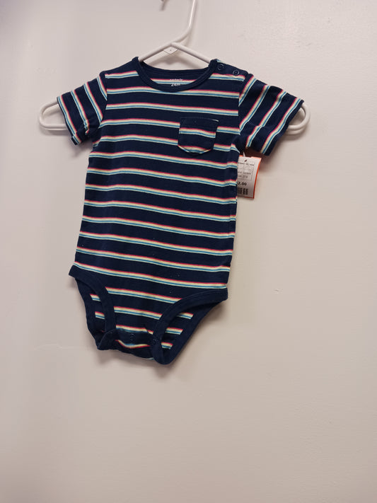 Blue/Red/Yellow Carters Striped Onesie, 2T B
