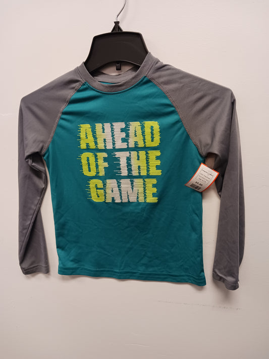 Grey/Green Athletic Works Longsleeve Shirt, 6-7 B
