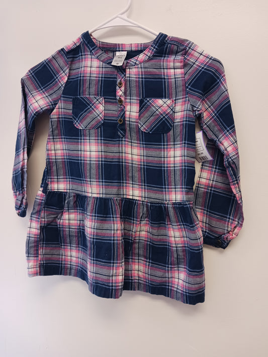 Pink/Navy Plaid Carters Dress, 6 G