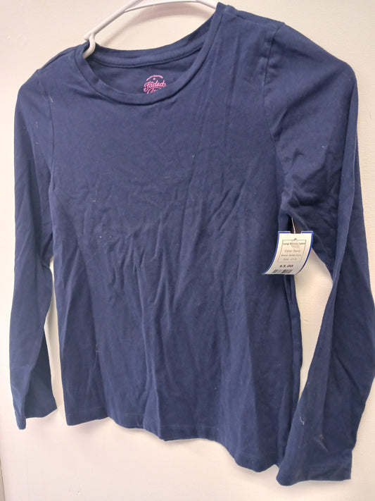 Navy Faded Glory Long Sleeve Tshirt, 10 G