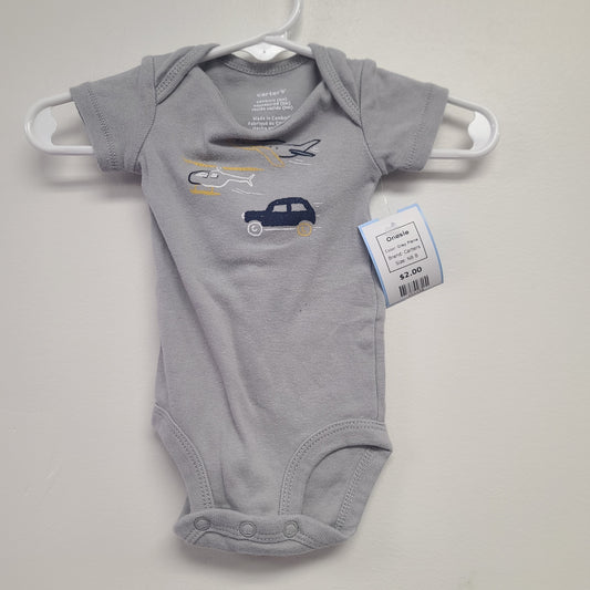 Grey Plane Carters Onesie, NB B