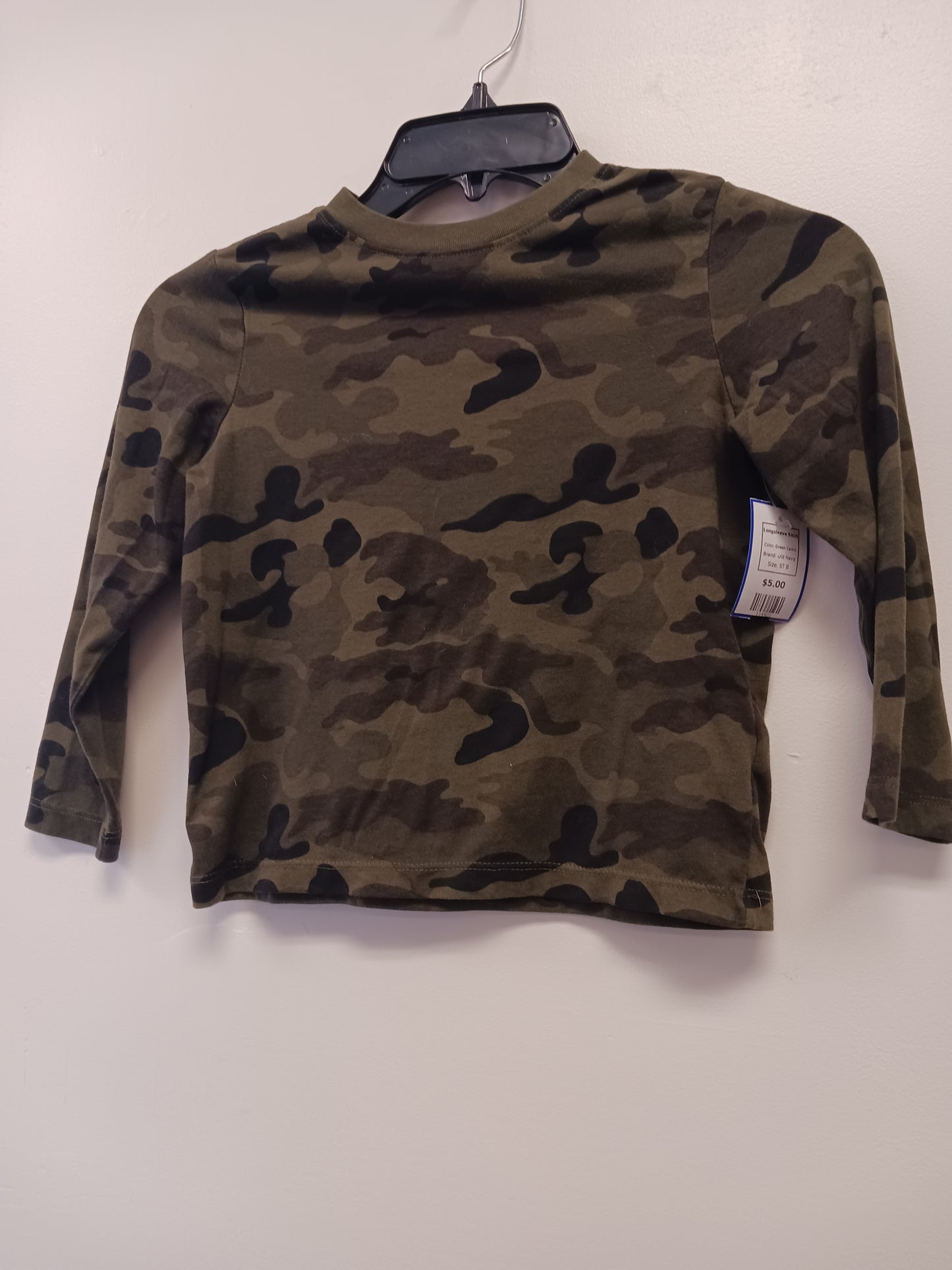 Green Camo Old Navy Longsleeve Shirt, 5T B