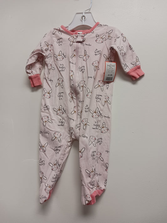 Pink Gerber Bunny Sleeper, 3-6M G