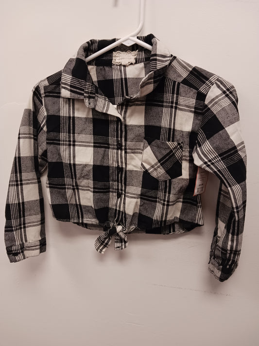 Black/White Plaid Btween Flannel, 8 G