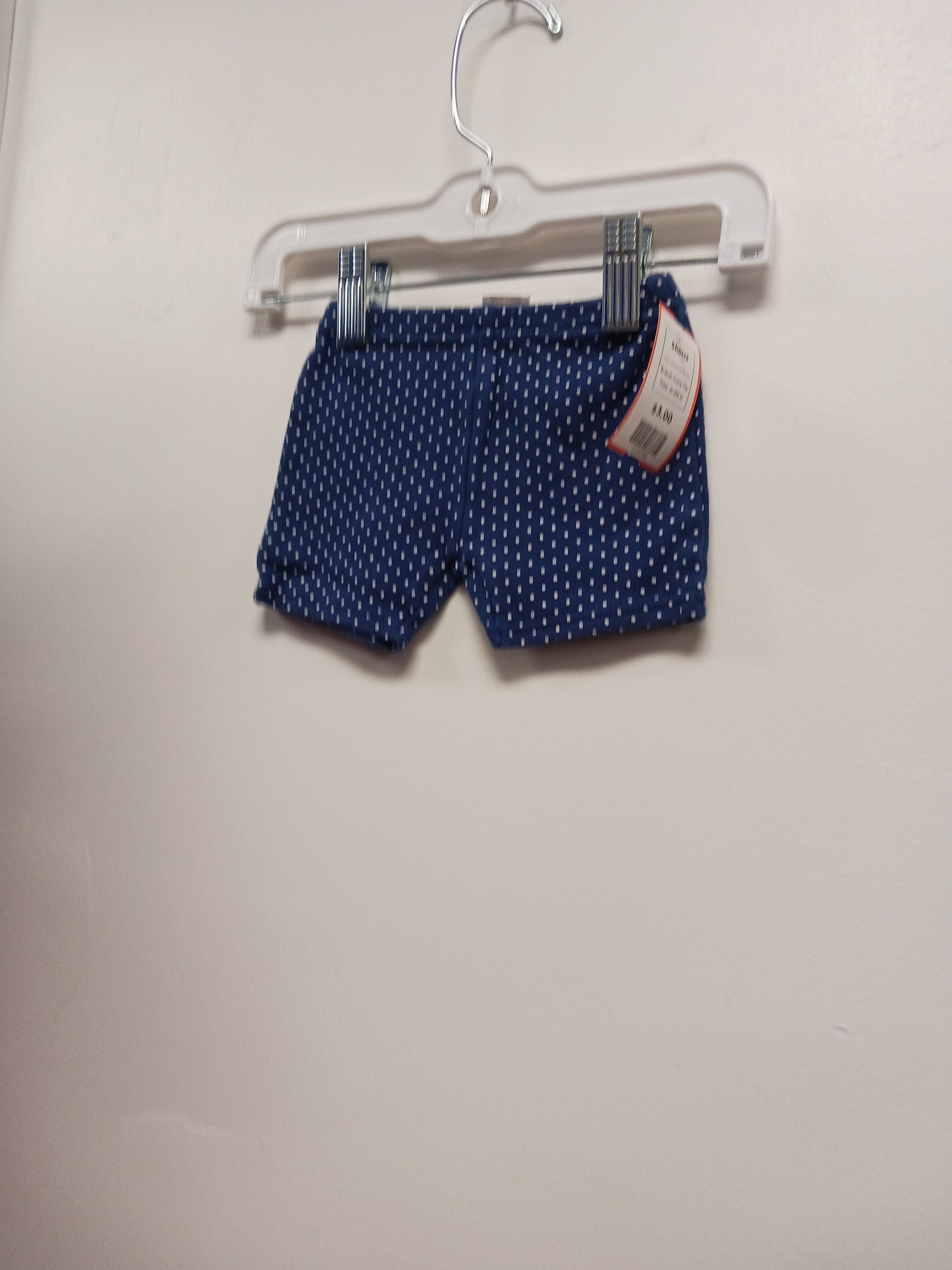 Navy/White Polka Dot Cutie Pie Shorts, 0-3M G
