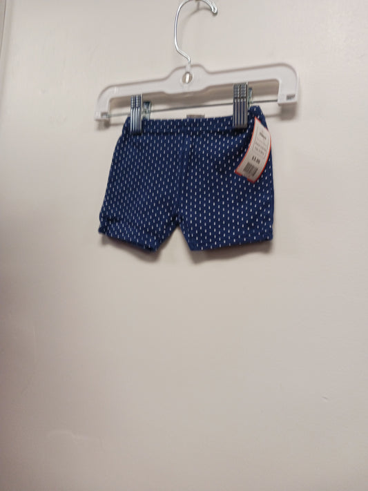 Navy/White Polka Dot Cutie Pie Shorts, 0-3M G