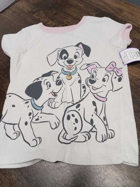 white Disney Dalmation Dog Shirt, 4T G