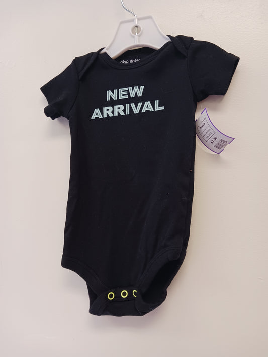 Black New Arrival Okie Dokie Onesie, 6M G